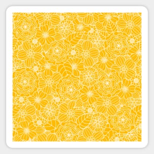 Flower pattern (yellow) Sticker